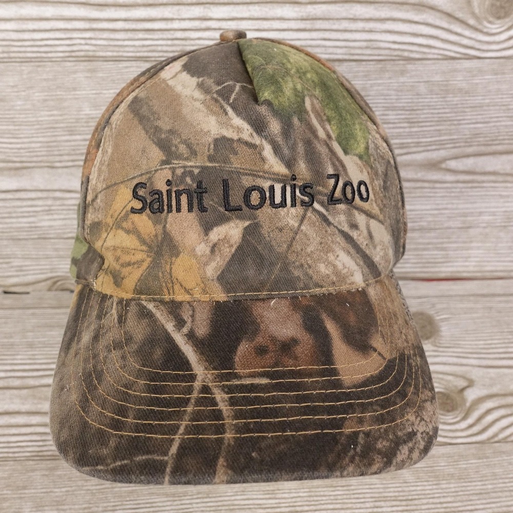 Saint Louis Zoo Hat Cap Strap Back Camo Camouflage Embroidered Outdoor Mens
